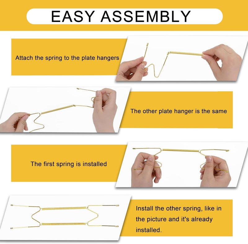 KAHIT 12 Inch Plate Hangers 12pack Plate Hangers for The Wall Suitable for 10.5-12.5 Inch Plate Wall Hangers for Display Invisible Decorative Wall Plate Hangers Plate Hooks for Hanging - Image 3